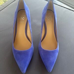 Vince Camuto Vibrant Blue Suede Heels